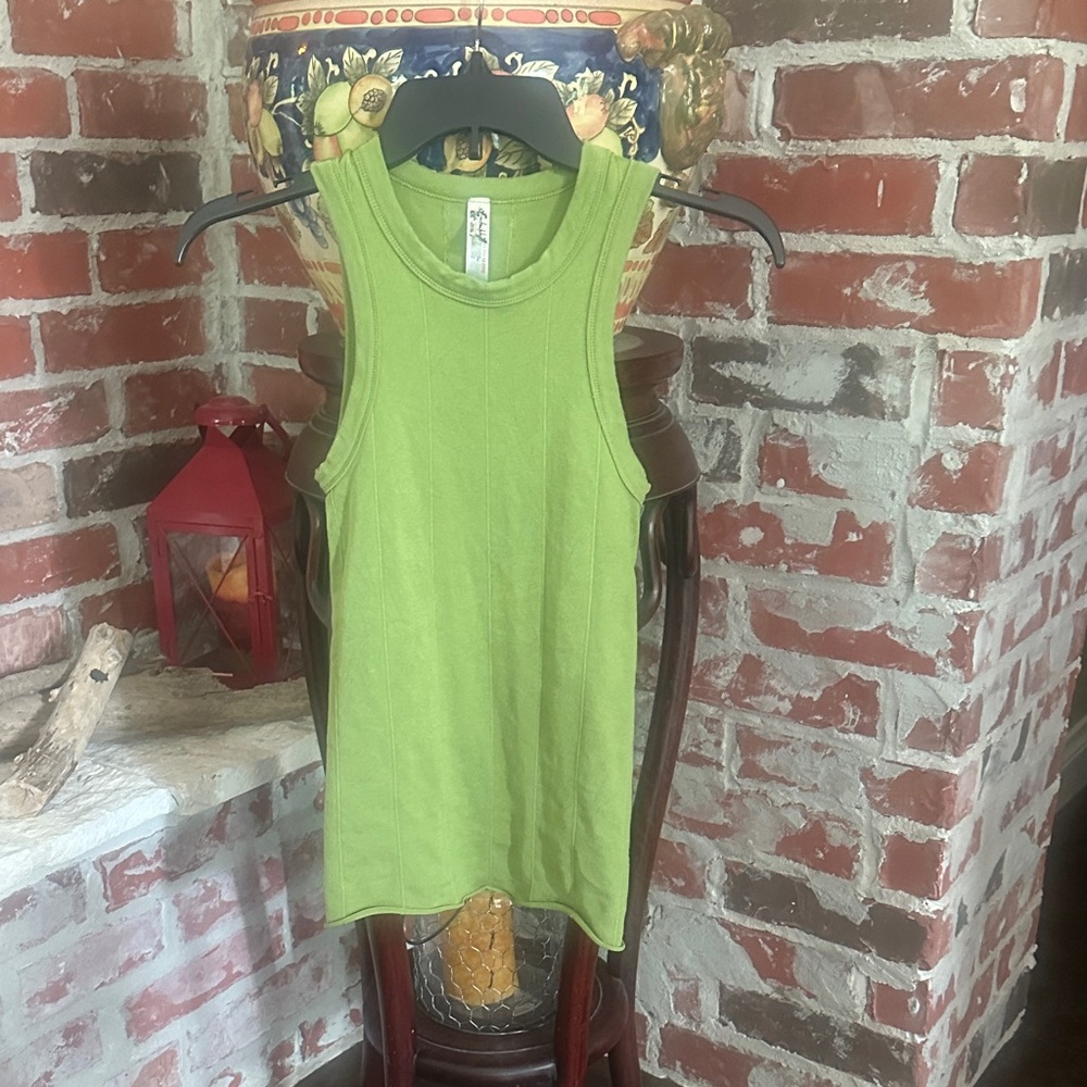 Free People Green Sleeveless Top